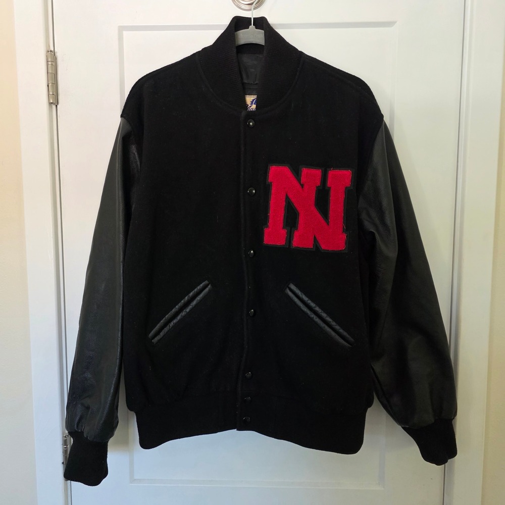 Northern Illinois Maverick Awards Varsity Jacket Mens Med Wool Leather Letterman